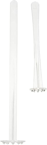 Miniatura 6 de Swizzle Lemon Muddler para cócteles y bebidas de té helado (paquete de 25) (transparente, 4.331 in pequeño)