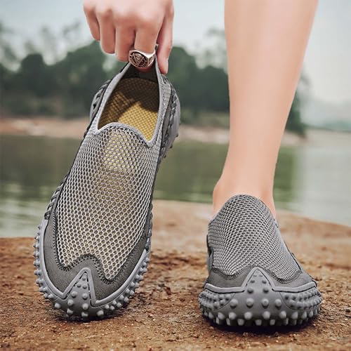Men's Casual Walking Shoes Summer Mesh Breathable Hiking Business Work Outdoor Casual Sneakers Comfortable Non-Slip Driving Loafers4