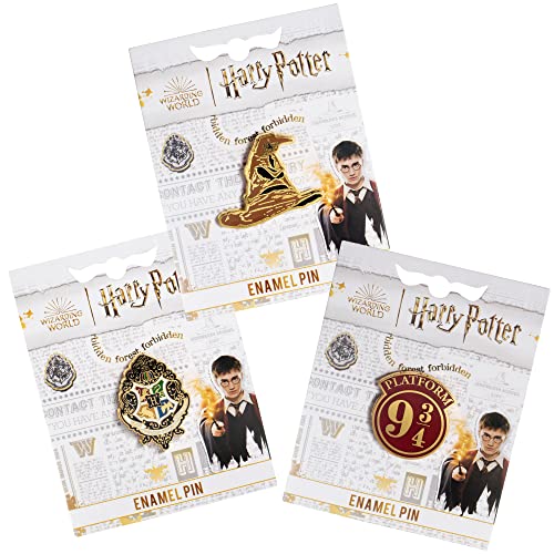 Harry Potter Enamel Pins, Set of 3 - Collectible Metal Pin Button Accessory - Officially Licensed - Book & Movie Gift for Kids, Boys, Girls & Teens2