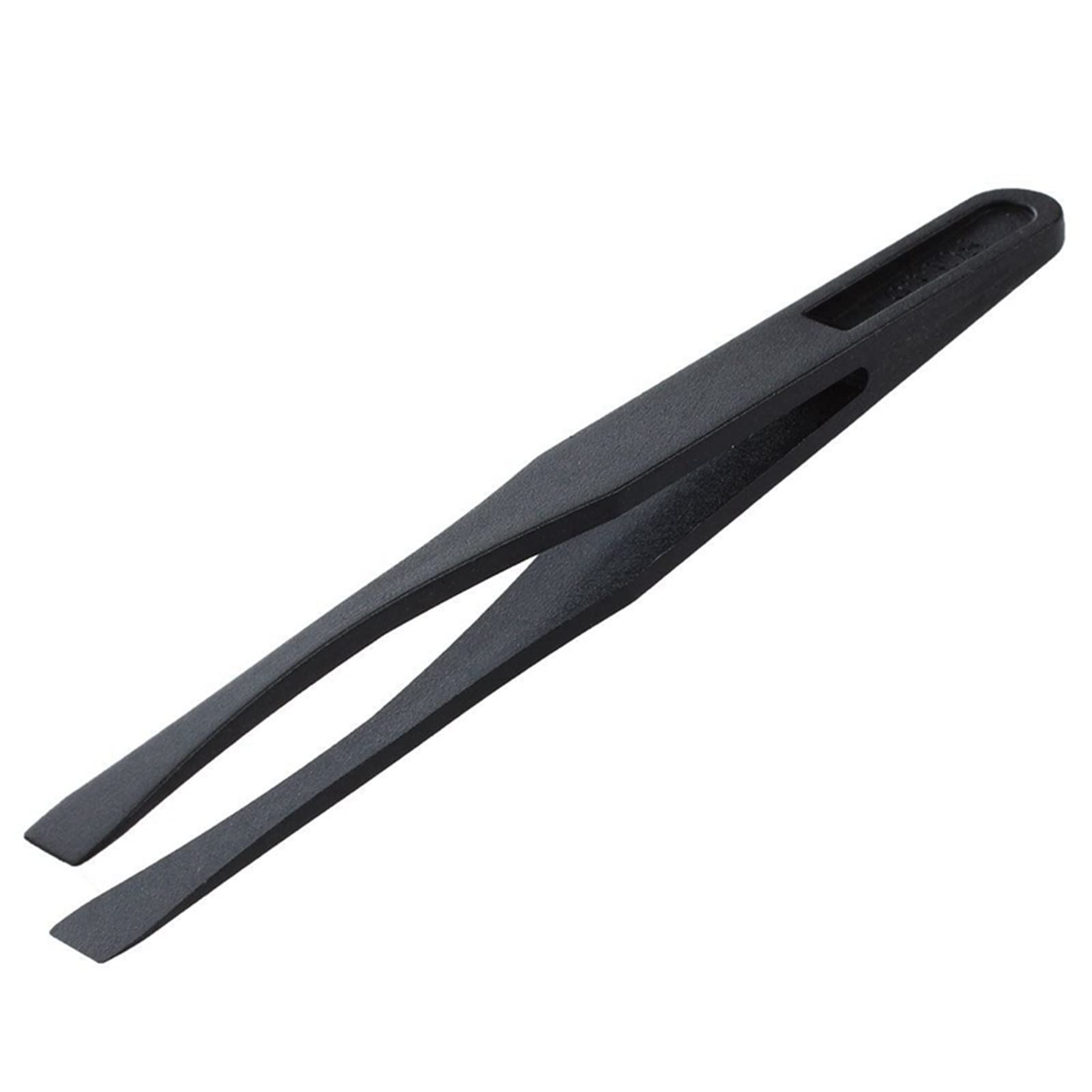Pęseta do usuwania włosów 115 mm długa płaska głowica czarna plastikowa pęseta antystatyczna pęseta pęseta