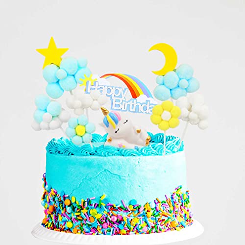 JINXIAN Licorne Décorations de Gâteau Cake Topper Gâteau Étoiles décoration de gâteau de douche de bébé, pour la fête garçon d'anniversaire des Filles décoration de gâteau de douche de bébé Cover