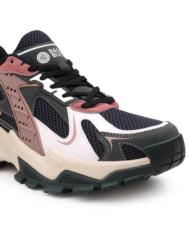 Image of Bacca Bucci HYPERMAX Men's Chunky Sneakers | Rugged Lifestyle Shoes with Mesh Upper, EVA Midsole & Heavy Grip Rubber Outsole | Streetwear, Walking & Everyday Wear