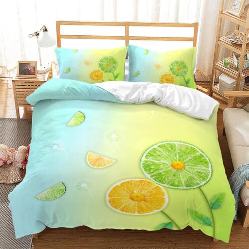 Funda nórdica verde limón para cama 90 ideal para llenar de luz y frescura el cuarto de los niños