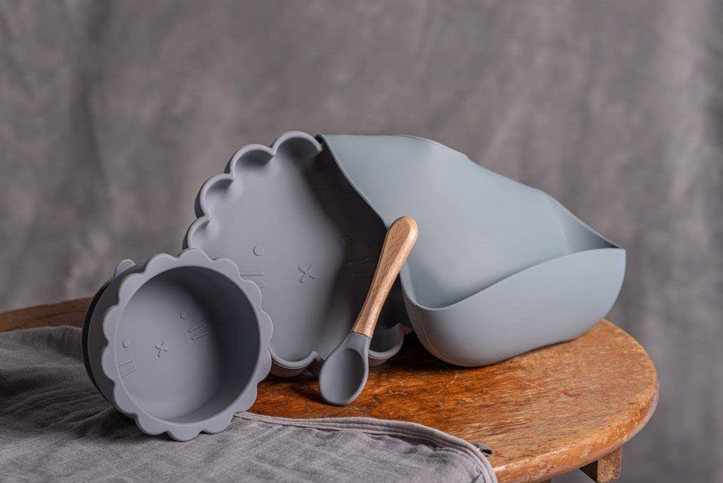 Coffret cadeau premier repas (gris perle)