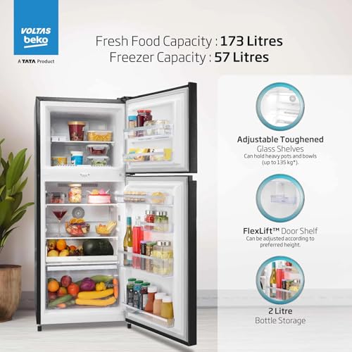 Image of Voltas Beko Voltas 230L 3 Star Double Door Refrigerator RFF270C /WPXBR0I0000GD