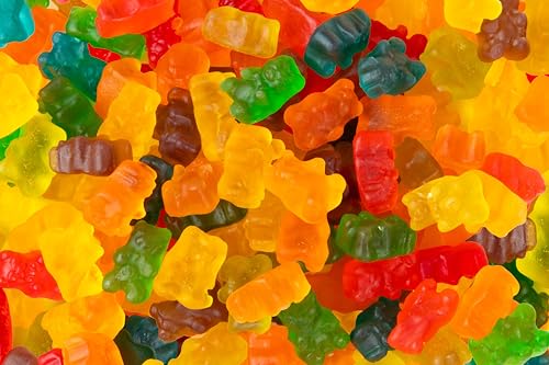 Image of 5 lb Bulk Gummy Candy Mix - Gummy Bears, Sour Gummy Worms, Cinnamon Gummy Bears & Peach Rings Bulk - Assorted Gummies Fruit Snacks for Parties, Candy Buffets, Bulk Snacks & Gifting