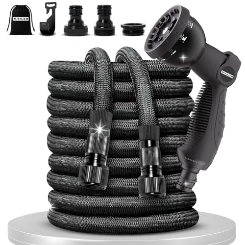 Manguera Jardin 15m – Poliester 3750D Alta Densidad y Conectores Metalizados Universales 1/2", 3/4" – Manguera Extensible Enrollable – Garden Hose