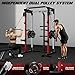 JELENS Power Cage, 2000LBS Multi-Function C21 Power Rack with Dual Pulley Cable Crossover System, All-in-One (Red, C21 Power Cage)