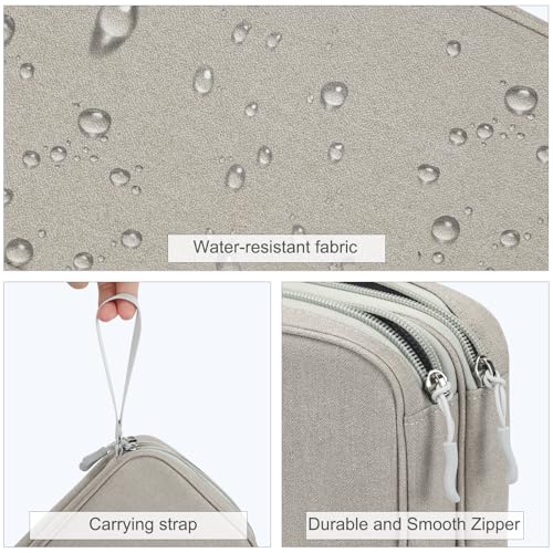 Image of FYY Electronic Organizer, Large Travel Cable Organizer Bag Pouch Electronic Accessories Carry Case Portable Waterproof Double Layers All-in-One Storage Bag for Cable, Cord, Charger, Phone, Khaki