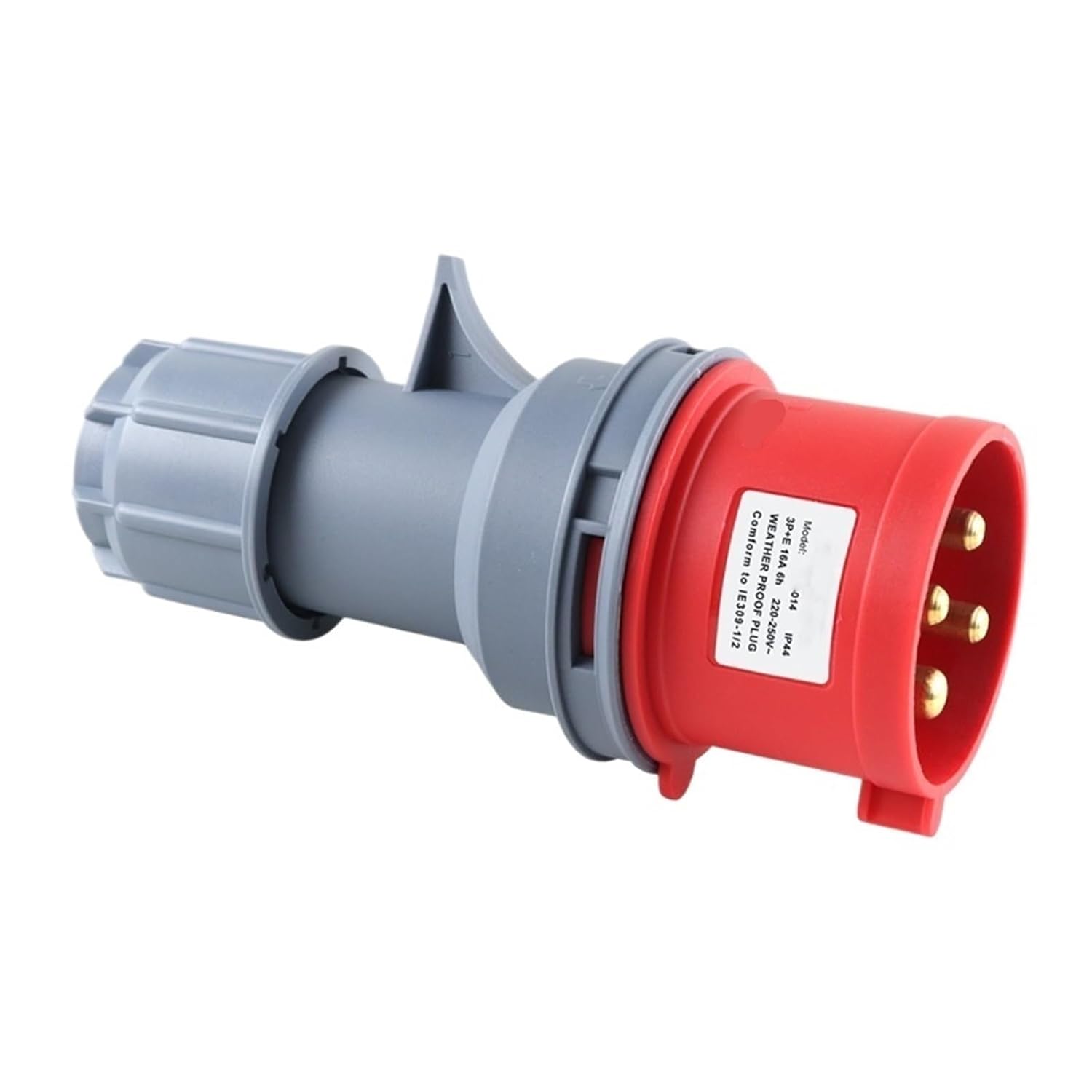 Nylon Material Concealed Oblique Industrial Socket 3 core 4 5 Hole 16A32A Aviation Waterproof and dustproof Non-Explosion-Proof Connector Three-Phase Power(4 core 16A Plug)