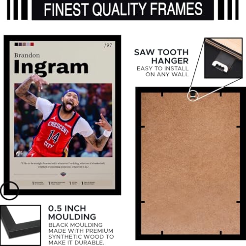 Image of BLINKART Brandon Ingram | Nba Basketball Player | Synthetic Wood Photo Framed Wall Hanging Poster Room & Office Bedroom Living Boys And Girl Room Home Wall Hanging | 13x10 Inches