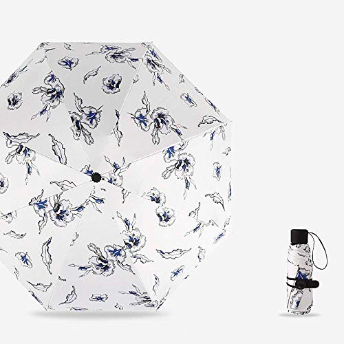 Preisvergleich Produktbild LDSBGJ 50% Sonnenschirm Vinyl Anti-UV Wetter Regen Tasche Taschenschirm