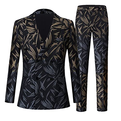 Herrenanzug, schmale Passform, Hochzeitsanzüge, Bräutigam, Smoking, afrikanische Hochzeit, zweireihiger Blazer, mehrfarbig, XS