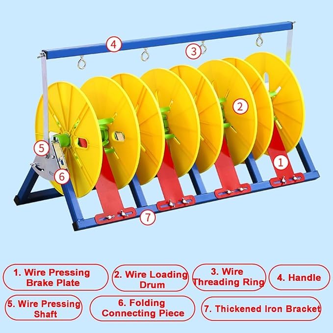 Distribuidor de cables de pie plegable para organizar el taller y proyectos domésticos 6