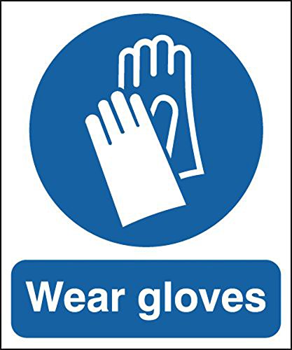sicherheitszeichen handschuhe Schilder und Etiketten amzmd065acrp 