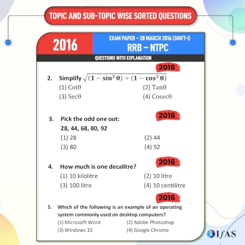 Image of RRB NTPC Book 2026 | 30 RRB NTPC Previous Year Solved Question Papers with Detailed Solutions & 10 Mock Tests | Best RRB NTPC PYQ Book for Graduate & Under Graduate Level Railway CBT 1 Exam | IFAS