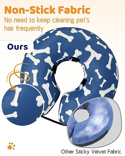 Image of Supet Inflatable Dog Cone Collar Alternative After Surgery, Dog Neck Donut Collar Recovery E Collar, Soft Pet Cone for Small Medium Large Dogs
