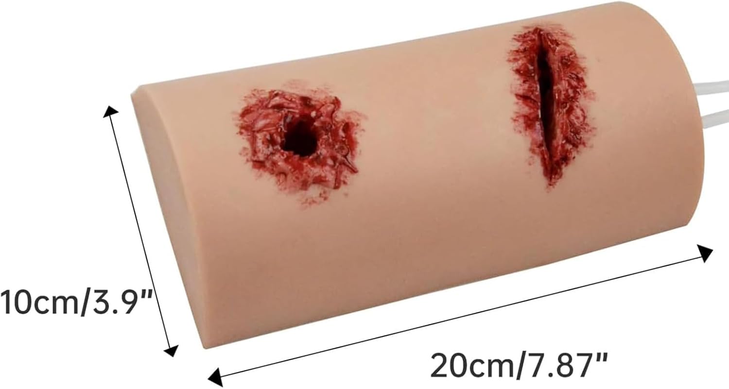Wound Packing Trainer Kit, Simulates Wound Packing Tourniquet Trainer Kit, Reusable, Arm Laceration Simulator Model, for Practicing Hemostatic Dressing Techniques
