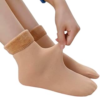 شرابات حرارية للبالغين والأطفال شتوية للتدفئة مريحة، شراب طويل ناعم ومنفوش، مقاس واحد، 2 زوج