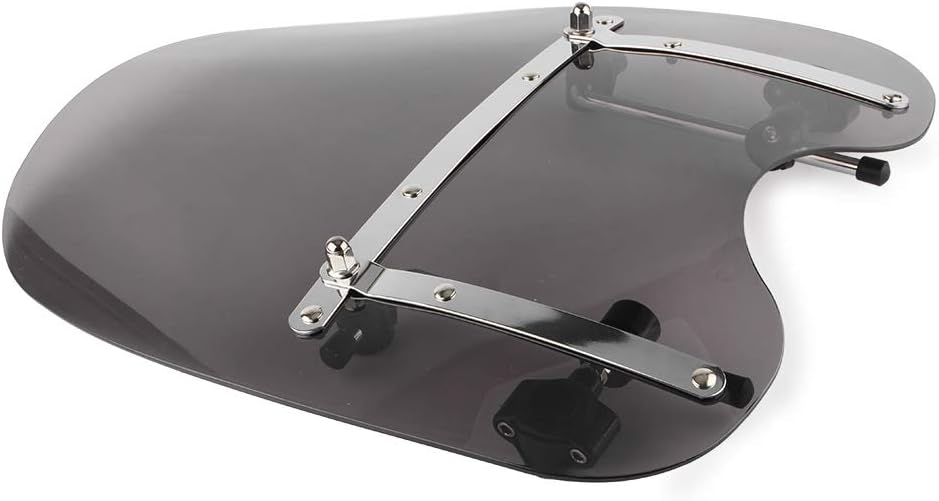 Chcuuk1 Motorcycle Wind Deflector, Motorcycle Windshield Headlight Fairing for Davidson Heritage for Fat Boy, Gray