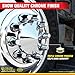 GG Grand General 40233 Chrome Plastic Complete ABS Axle Set (2 Front & 4 Rear) w/Cone Style Hub Caps and Push-On 33mm Lug Nut Covers for Trucks, 4 Pack, 