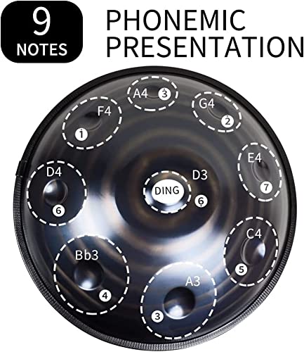 Tambor Handpan 22" D Menor Azul Oscuro 9 Notas miniatura 2