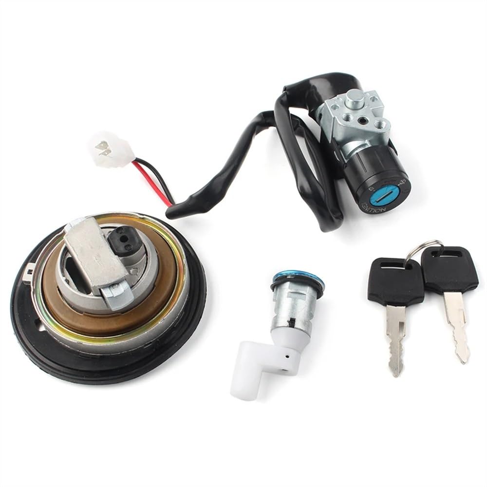 Couvercle Bouchon Gaz Carburant Interrupteur D'allumage Moto Serrure Et Clés pour Ho&NDA CBR125 CBR125R R CBR 125 125cc 2003 2004 2005 2006 2007 Bouchon réservoir Carburant Moto