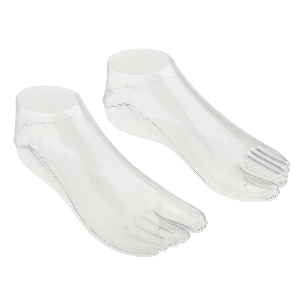 Manichino piedi femminili trasparente per display sandali scarpe calzini gioielli