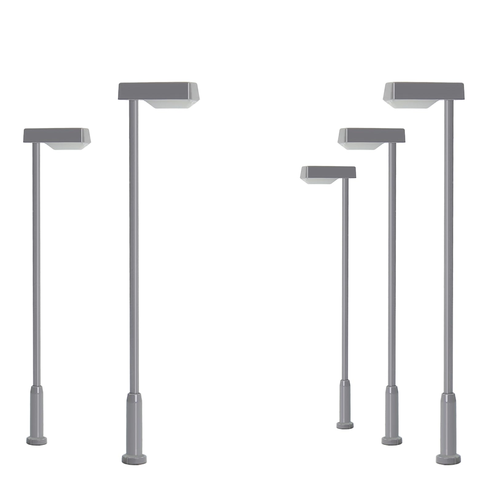 Evemodel 5 piezas modelo lámpara pista N 1:160 iluminación luz de plataforma Paisajismo calle (blanco frío)