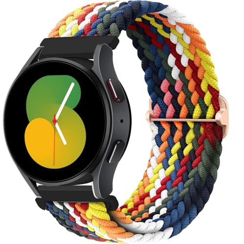 Bracelet nylon 20mm pour Samsung Galaxy Watch 7 et Huawei - Boucle Solo tressée ajustable