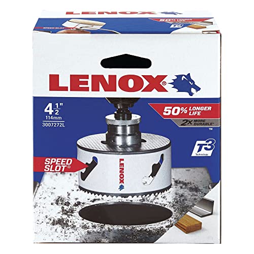 Lenox Tools Bi-Metal Speed Slot Hole Saw With T3 Technology, 4-1/2" #TOP3