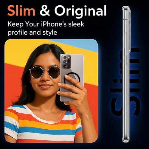 Image of Jkobi Lifetime Anti-Yellow MagSafe Compatible Clear Back Cover Case for Samsung Galaxy Note 20 Ultra 5G (Sleek Hard Crystal | Shockproof and Camera Protection)