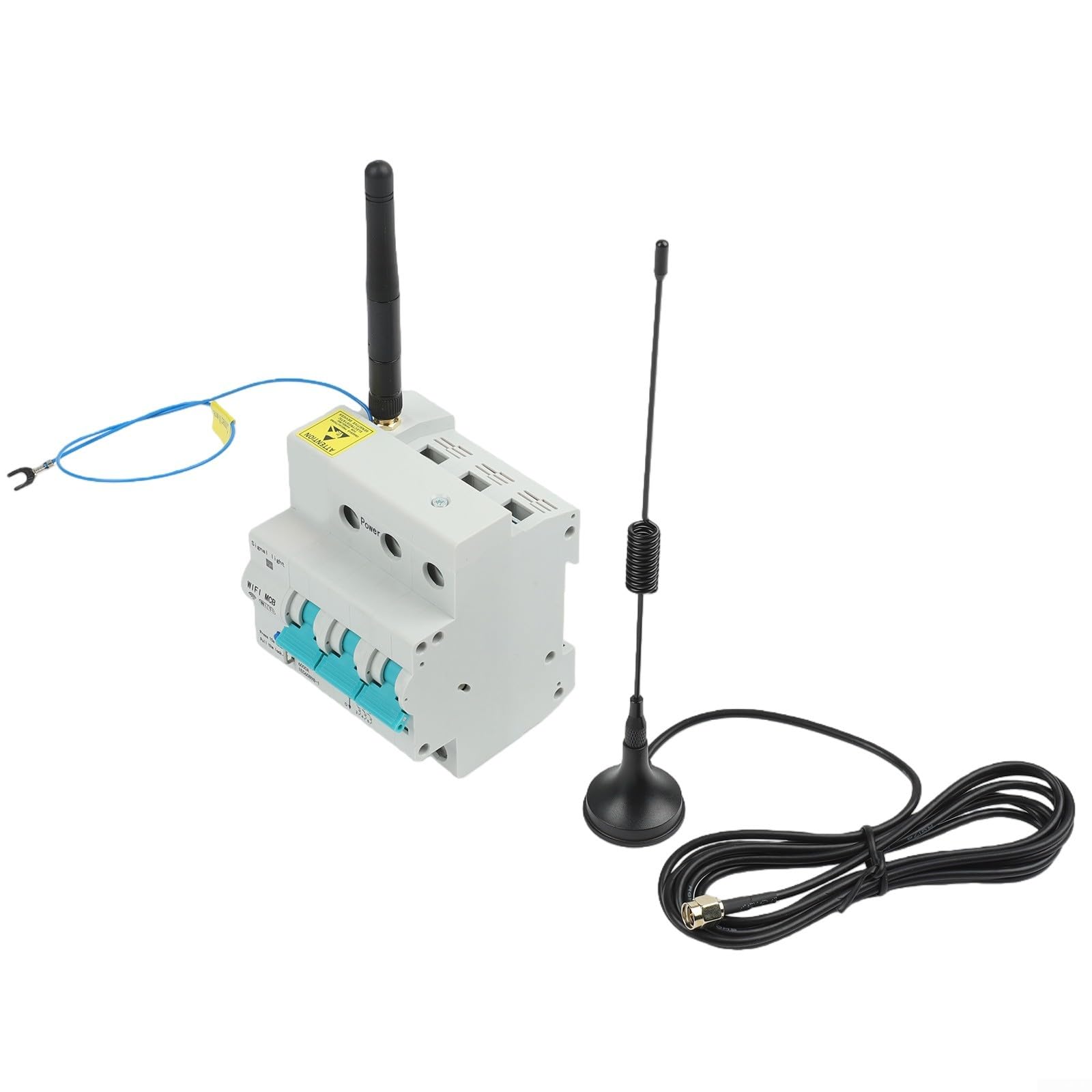 For per tuya Smart Interruttore 3P 16A con telecomando Wi-Fi e timer, protezione da sovraccarico e cortocircuito, monitoraggio in tempo reale per corrente tensione potenza, riaccensione automatica