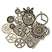 MiaLover 40 Stück Antik Steampunk Zahnräder Metall Anhänger Zahnraeder Steampunk Armbanduhr Zahnrad Charms Retro Schmuck für Handgemachte Accessoires DIY Dekorationen Schmuck Basteln(Antikes Cyan)