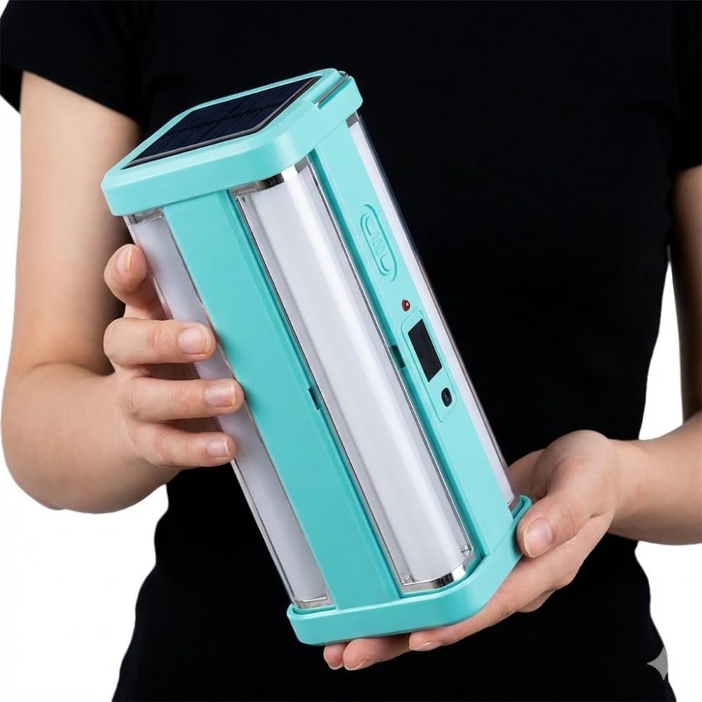 Drumstone (𝐒𝐩𝐞𝐜𝐢𝐚𝐥 𝟏𝟓 𝐘𝐞𝐚𝐫𝐬 𝐖𝐚𝐫𝐫𝐚𝐧𝐭𝐲) 360 Degree Solar Rechargeable Lantern, Long Tube Emergency Light with Solar Panel for Home Power Cuts, Camping & Outdoor Use-picture-28