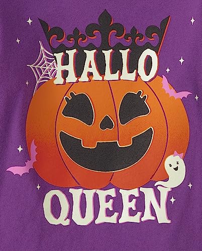 Image of The Children's Place Unisex-Baby and Toddler Halloween Long Sleeve Graphic T-Shirt Halloween Queen 12-18 Months