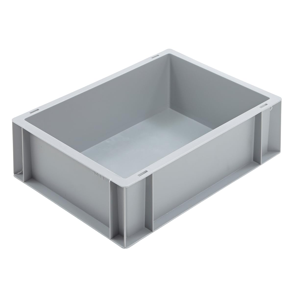 Bigdug Grey Euro Stacking Boxes - Heavy Duty Euro Containers Storage Box - Stackable Warehouse Crates (X8 120H X 300W X 400D Mm)