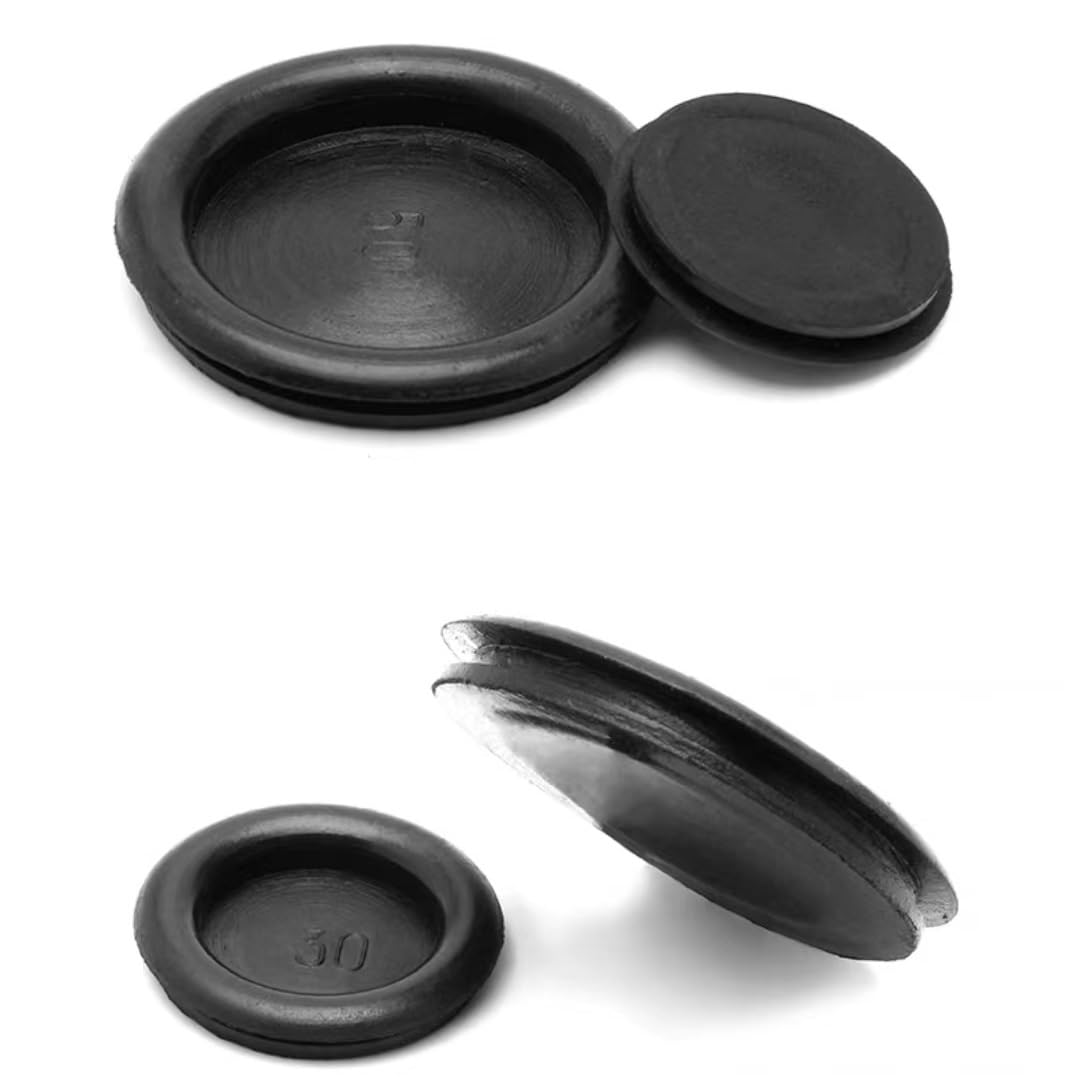 Tapón de goma, tapones de goma para agujeros, Arandela de goma circular de 100 piezas, Pulgs de goma cerrados redondos de 14-40 mm de diámetro for aparatos de laboratorio que necesitan ser sellados(20