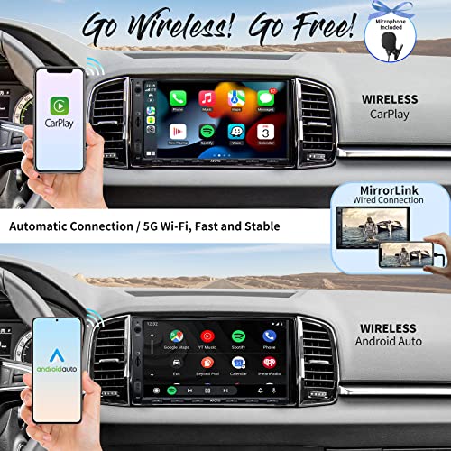 Atoto F7 Xe 7Inch Wireless Carplay & Wireless Android Auto Double-Din Car Stereo Receiver- Mirror Link, Bluetooth, Hd Live Rearview, Quick Charge, Qled Display, Siriusxm, F7G2A7Xe #TOP1