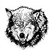 Autocollant de voiture 3D loup, Asudaro personnalité de la voiture autocollant de corps de loup affamé autocollant de Graffiti bricolage pour réfrigérateur autocollant étanche tête de loup 3D