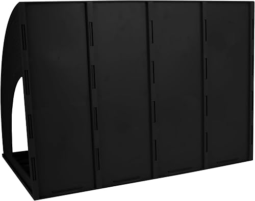 Miniatura 5 de SAYEEC Soporte para revistero resistente, 4 compartimentos, organizador de archivos de escritorio de plástico, divisores de archivos, organizador de