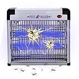 ⚡ [Asesino de insectos de alta calidad de 12 W] El asesino de mosquitos electrónico utiliza dos lámparas incandescentes de alta frecuencia de 12 vatios, que pueden liberar 365 NM de luz ultravioleta violeta, que atraerá insectos molestos como mosquitos y moscas pequeñas. En el camino hacia la fuente de luz, puede producir una descarga eléctrica mortal de 1500 voltios, matando insectos de forma rápida e higiénica.