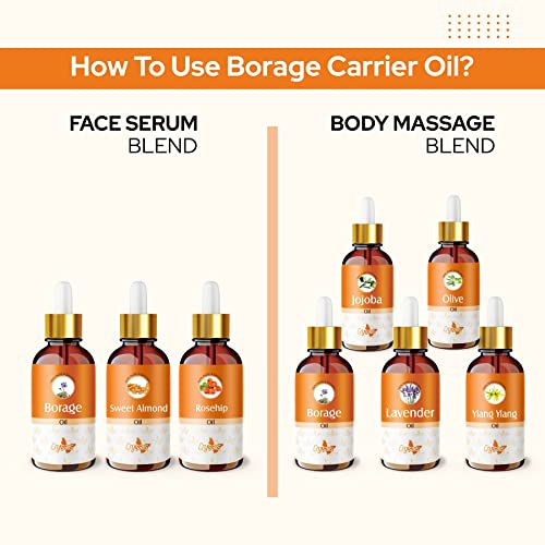 Image of Crysalis Borage (Borago Officinalis) Oil|100% Pure & Natural Undiluted Essential Oil Organic Standard For Skin, Hair Care| Restores Shine In Dull Hair, Fights Dry Skin Conditions 100ml
