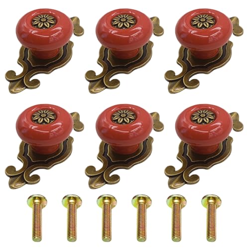 Wuuooei Boutons de Portes pour Placards Vintage, Boutons de Meuble Ceramique, Poignée de Porte en Céramique Vintage, Poignée de Meubles en Céramique pour...