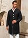Runcati Mens Kurta Coats Indian Mandarin Collar Attire Ethnic Outfits Wedding Festive Party Clothing Casual Kaftan Robe Black