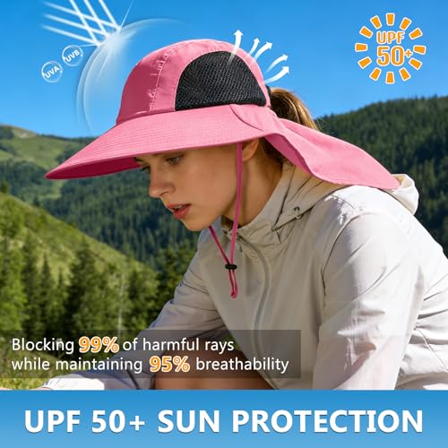 Image of Sun Hat for Men Women with Neck Flap,UPF 50+ UV Protection Fishing Hat