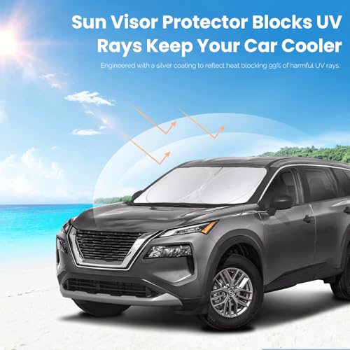 Image of Custom Fit Rogue Windshield Sunshade for 2023-2025 2026 Nissan Rogue Shades