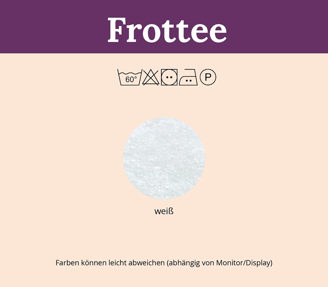 Biona Reise-Matratzenauflage 6 cm Viscoschaum+Bezug+Matchsack (Frottee weiß, blau)