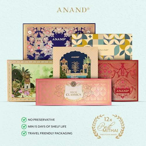 Image of ANAND Diwali Dry Fruits Gift Box 650 gram with Diya Assorted Sweets and Dryfruits Cashewnuts, Almonds, Raisins And Pistachios Dry Fruits gift pack for Diwali Family and Friends