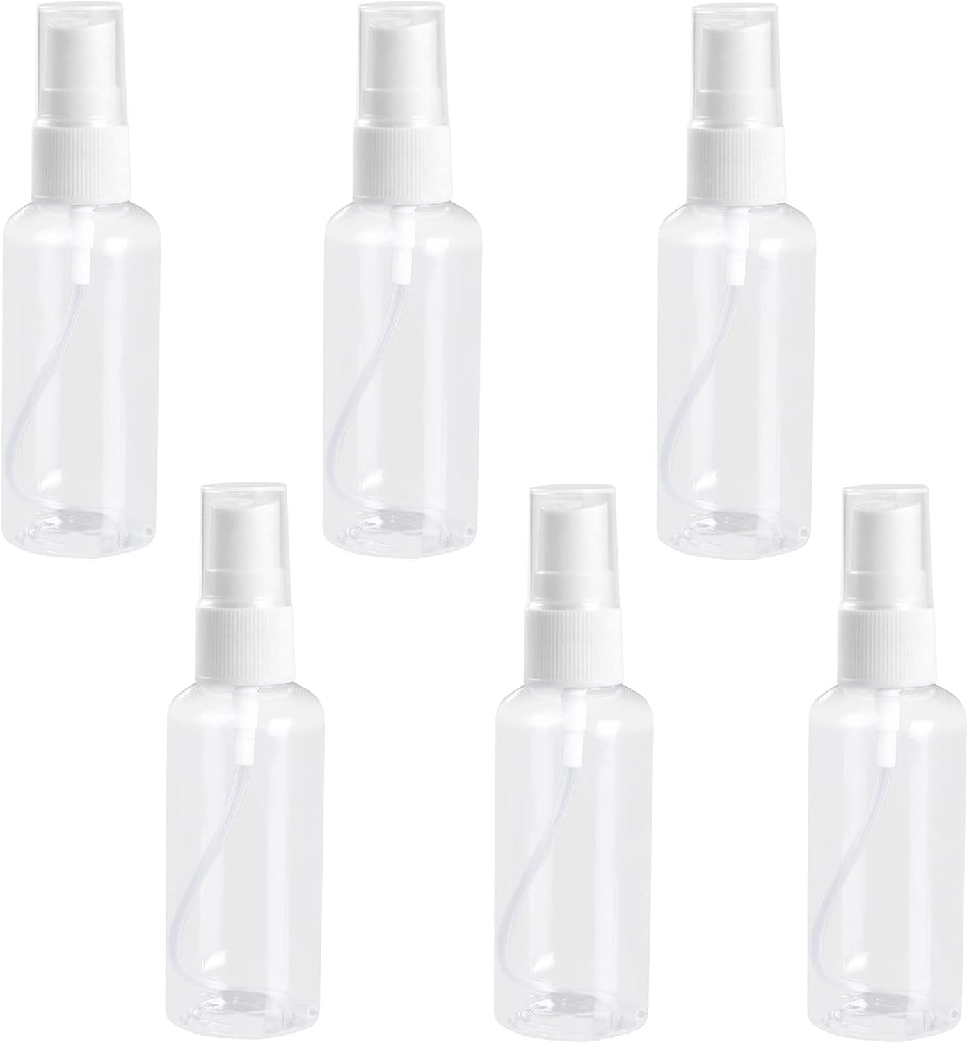 6 Pack Spray Bottles 50ml Small Spray Bottle Fine Mist Clear Plastic
